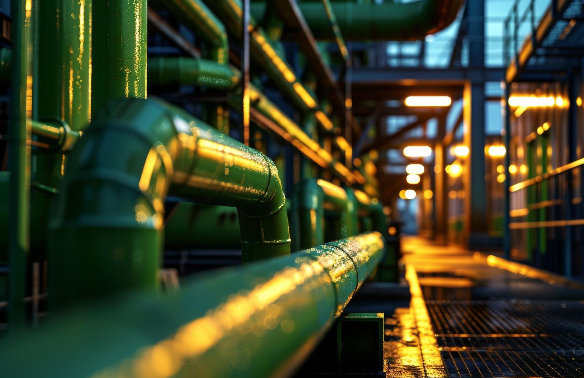 Eine Gasanlage von in der Energie- und Versorgungstechnik von Koch und Rau Ingenieure.